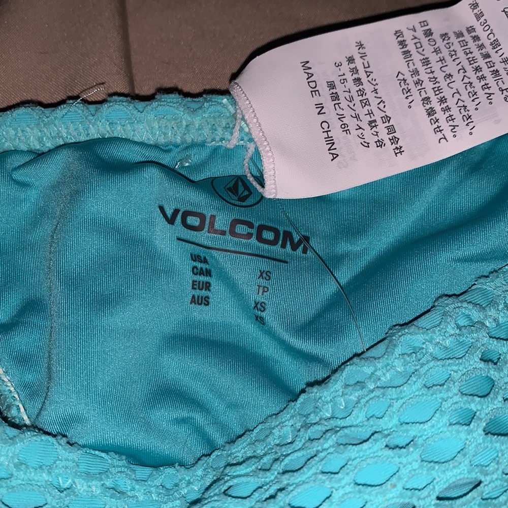 Volcom bikini bottom. NWT.  XS. A beautiful blue - Picture 2 of 4